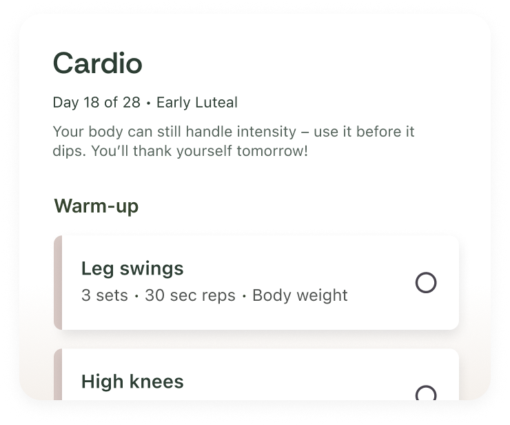 Personalized workout plan